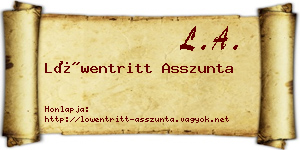 Löwentritt Asszunta névjegykártya